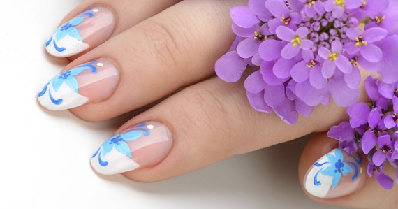 Nail art and flower